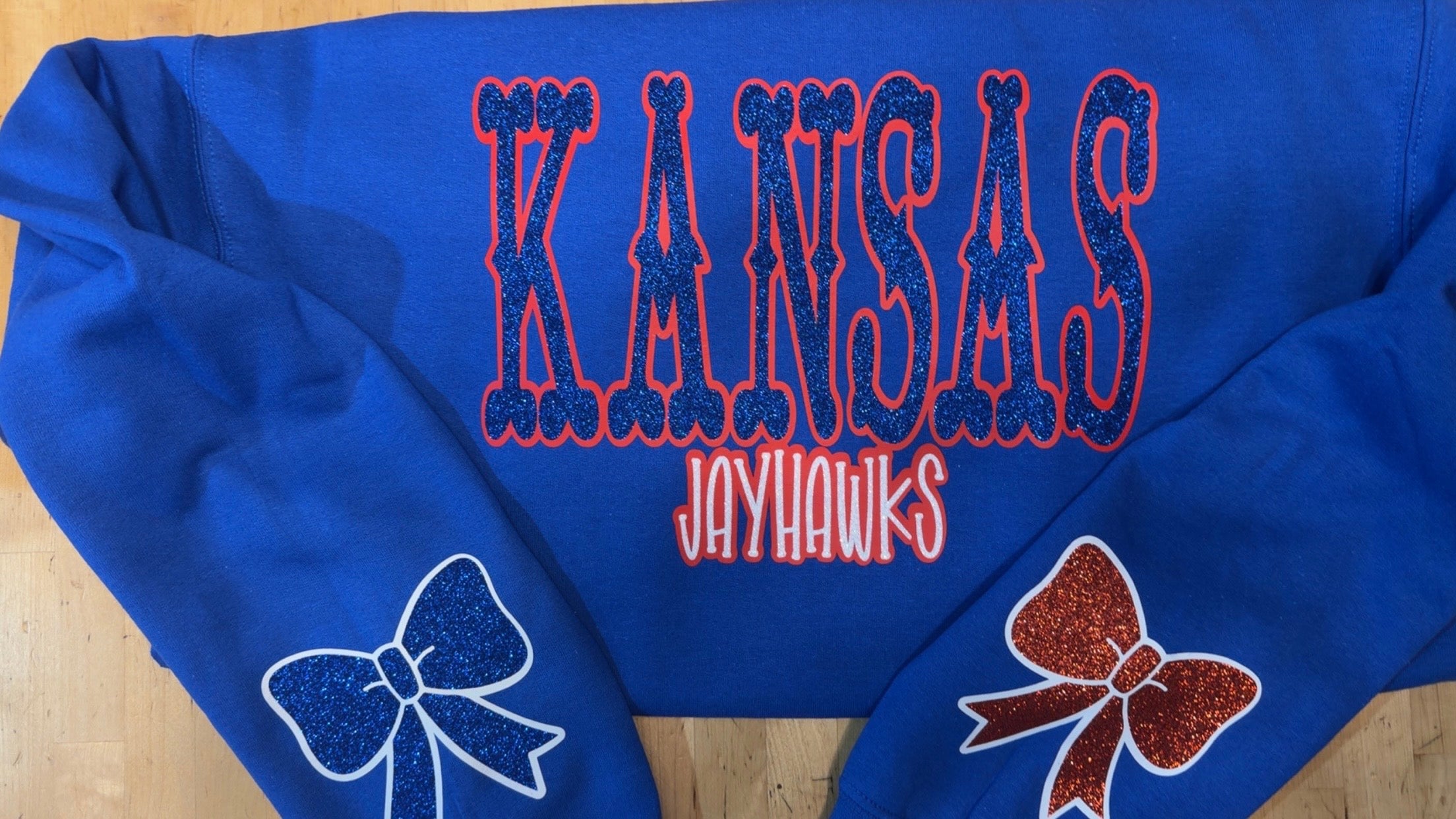 ❤️ KU Sparkly Sweatshirt 💙