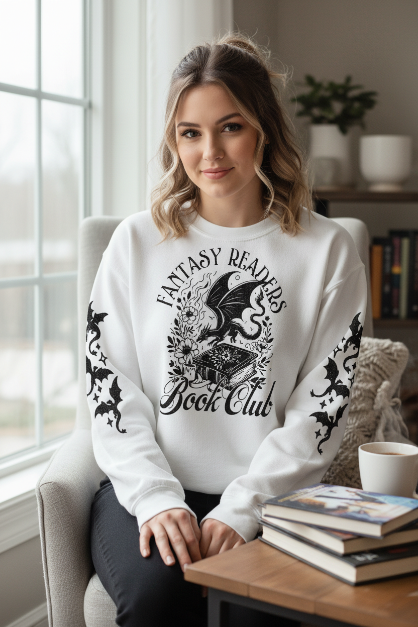 Fantasy Readers Book Club Sweatshirt Mockup