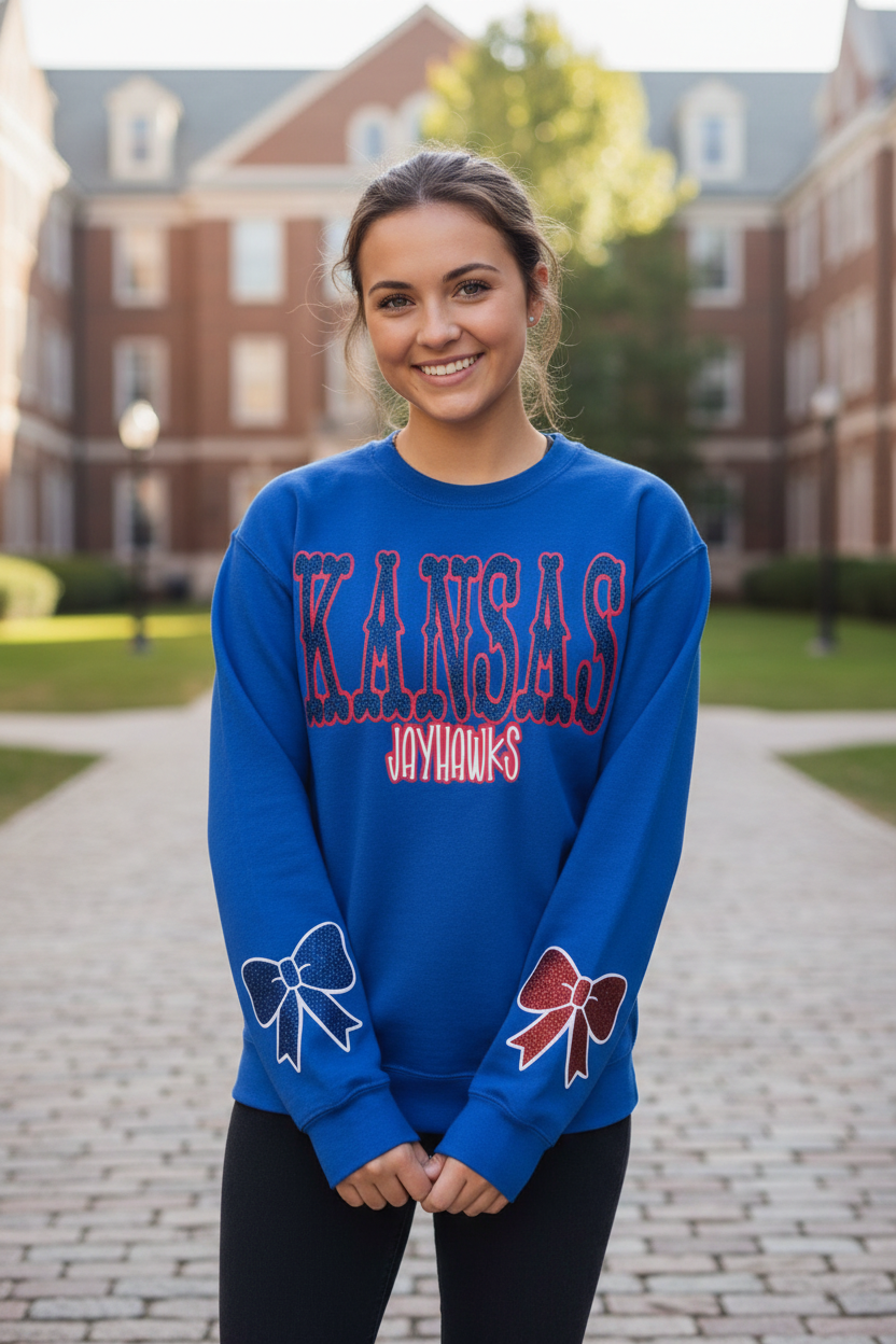 Kansas Jayhawks Sweatshirt Mockup