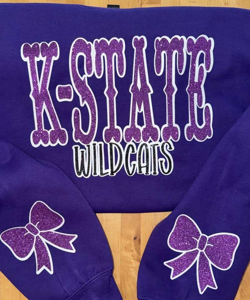 💜 Sparkly K-State Wildcats Sweatshirt! 💜✨